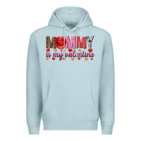Blue Mist Mommy is my valentine mother's day Premium Hoodie - HowdyJamesFarm