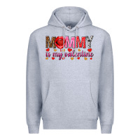 Heather Grey Mommy is my valentine mother's day Premium Hoodie - HowdyJamesFarm