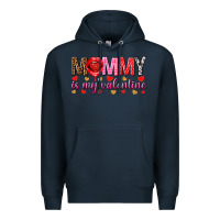 Navy Mommy is my valentine mother's day Premium Hoodie - HowdyJamesFarm