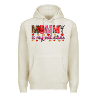 Oatmeal Heather Mommy is my valentine mother's day Premium Hoodie - HowdyJamesFarm