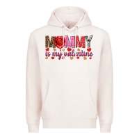 Pale Pink Mommy is my valentine mother's day Premium Hoodie - HowdyJamesFarm
