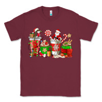 Burgundy Santa coffee cups Classic Tee - NancyCooperArtShop