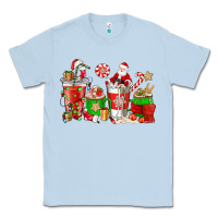 Dusty Blue Santa coffee cups Classic Tee - NancyCooperArtShop