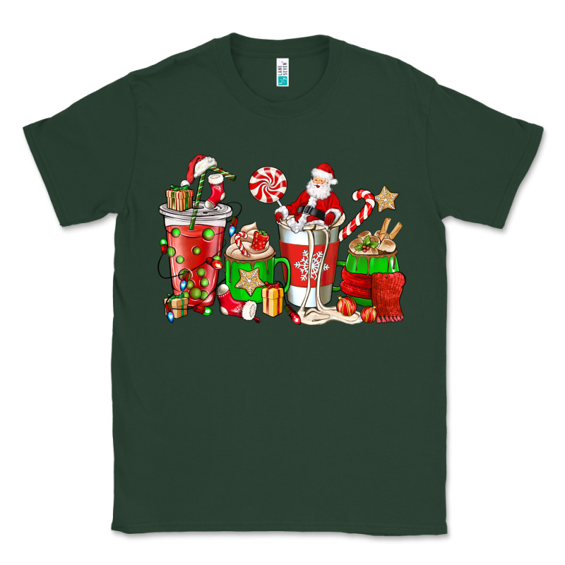 Santa Coffee Cups Classic Tee by NancyCooperArtShop | Teevron