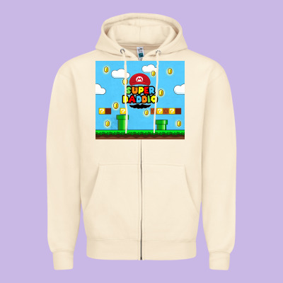 Super Daddio Zipper Hoodie Designed By Tumblerdesignbyshophia