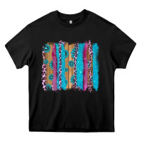 Black gemstone and pink leopard brushstrok Heavy Core Tee - AdoDesignShop