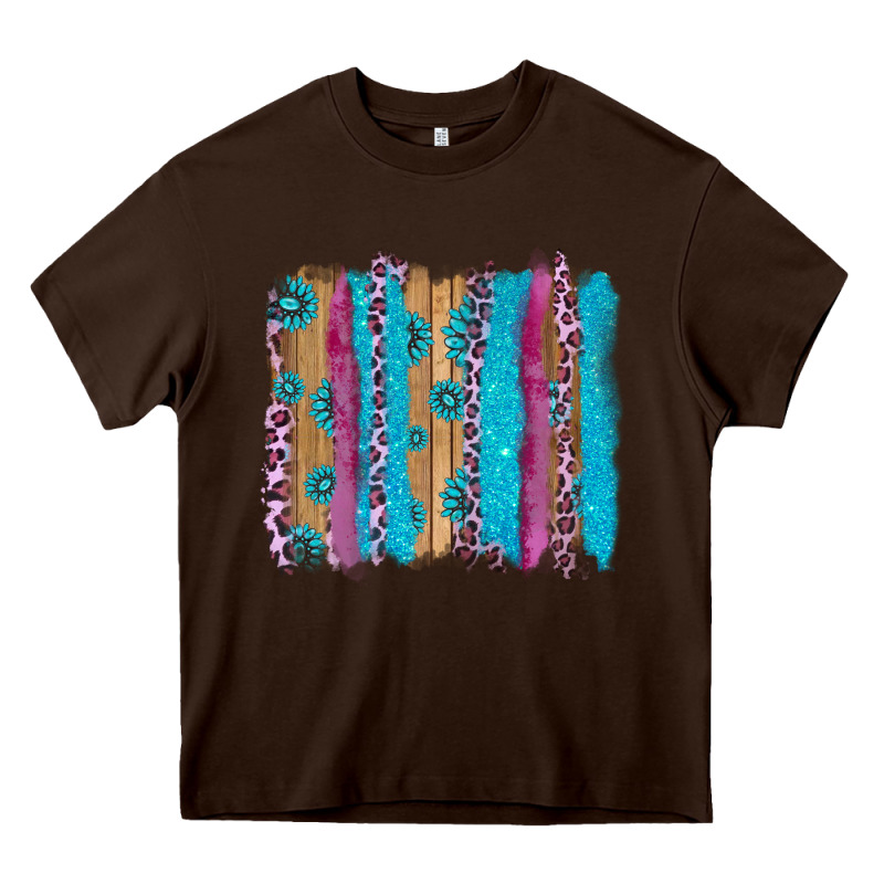 Gemstone And Pink Leopard Brushstrok Heavy Core Tee by AdoDesignShop | Teevron