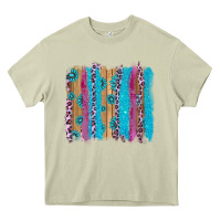 Mossy gemstone and pink leopard brushstrok Heavy Core Tee - AdoDesignShop