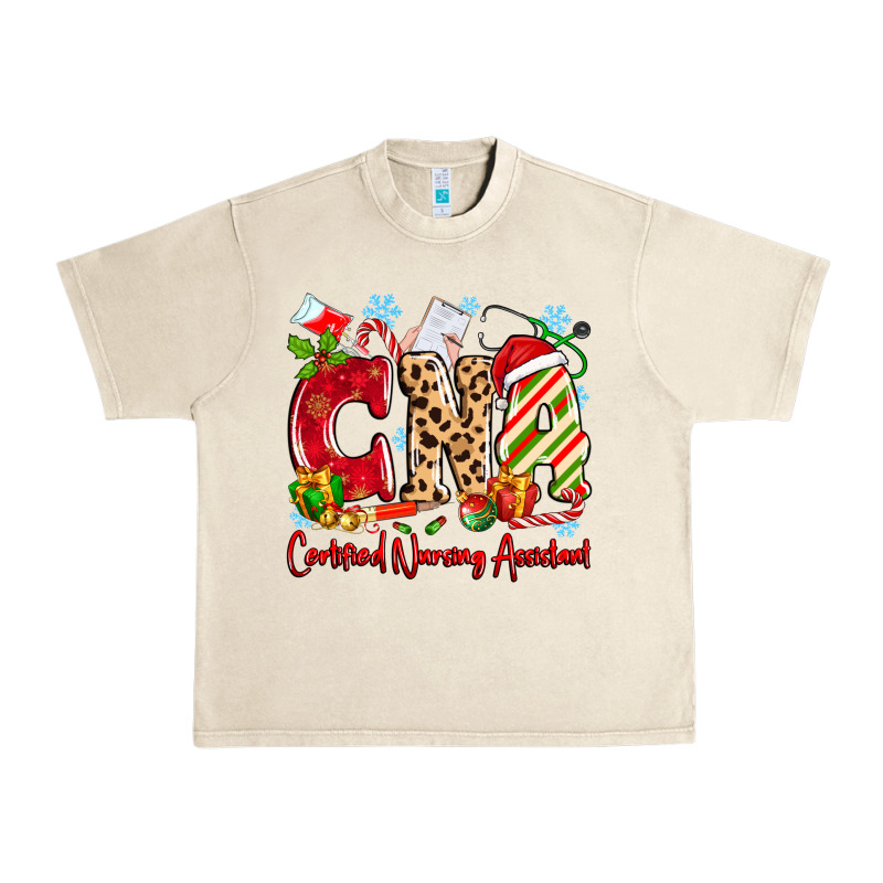 Cna Certified Nursing Assistant Christmas Urban Heavy Tee by MaliasSmallBusiness | Teevron
