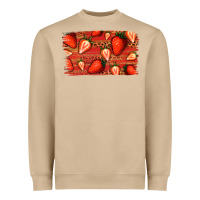 Mushroom Strawberry Background Heavyweight Sweatshirt - Bettercallsaul