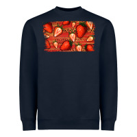 Navy Strawberry Background Heavyweight Sweatshirt - Bettercallsaul