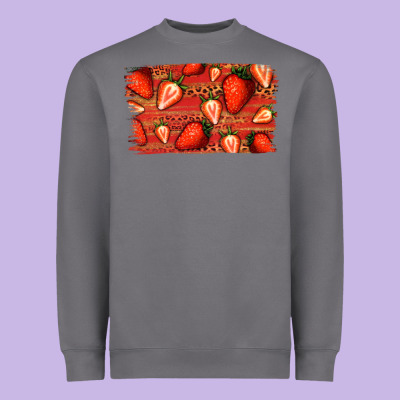 Strawberry Background Heavyweight Sweatshirt Designed By Bettercallsaul