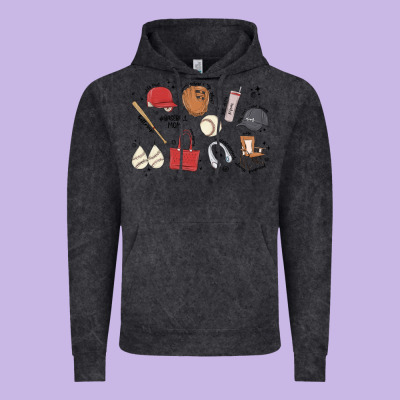 Baseball Mom Vintage Hoodie Designed By Maliassmallbusiness