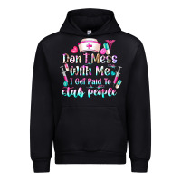 Black Don't Mess With Me I Get Paid To Stab People Urban Hoodie - CowhideDigitalArt