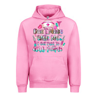 Fuchsia Pink Don't Mess With Me I Get Paid To Stab People Urban Hoodie - CowhideDigitalArt