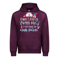 Mauve Wine Don't Mess With Me I Get Paid To Stab People Urban Hoodie - CowhideDigitalArt