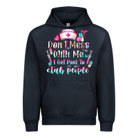 Navy Don't Mess With Me I Get Paid To Stab People Urban Hoodie - CowhideDigitalArt