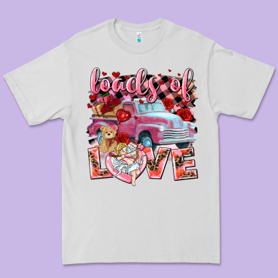 Loads Of Love Valentines Day Truck Premium Tee Designed By Nancycooperartshop