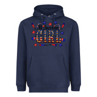 Navy All American Girl Heavyweight Hoodie - CowCowDesign