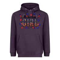 Plum All American Girl Heavyweight Hoodie - CowCowDesign
