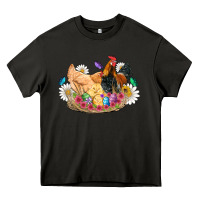 Asphalt easter coop animals farm chicken chiks rooster flowers butterfly Heavy Core Tee - Artiststas
