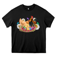 Easter Coop Animals Farm Chicken Chiks Rooster Flowers Butterfly Heavy Core Tee | Teevron
