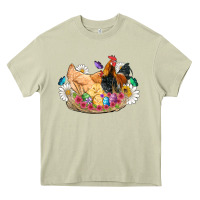Mossy easter coop animals farm chicken chiks rooster flowers butterfly Heavy Core Tee - Artiststas