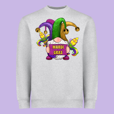 Mardi Gras Gnomes Fleur De Lis Heavyweight Sweatshirt Designed By Ranaportraitstore