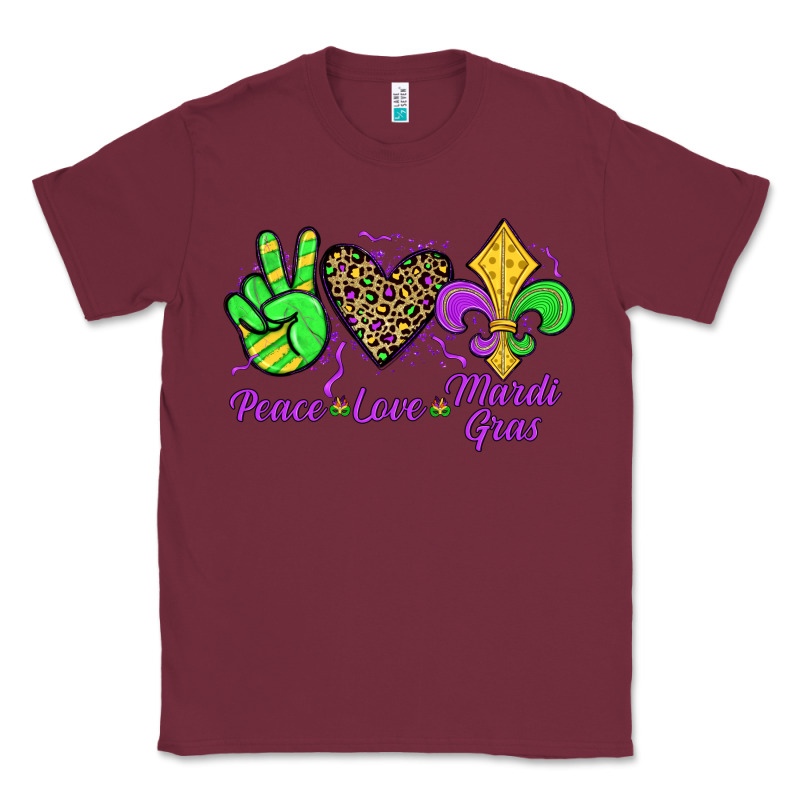 Peace Love Mardi Gras Classic Tee by JahusDesignShop | Teevron