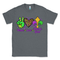 Charcoal Heather peace love mardi gras Classic Tee - JahusDesignShop