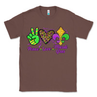Chestnut peace love mardi gras Classic Tee - JahusDesignShop