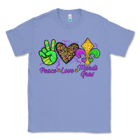 Colony Blue peace love mardi gras Classic Tee - JahusDesignShop