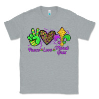 Heather Grey peace love mardi gras Classic Tee - JahusDesignShop
