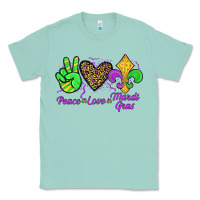 Seafoam peace love mardi gras Classic Tee - JahusDesignShop