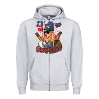 Heather Grey I'll always be your biggest fan Baseball Zipper Hoodie - HowdyJamesFarm