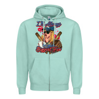 Seafoam I'll always be your biggest fan Baseball Zipper Hoodie - HowdyJamesFarm