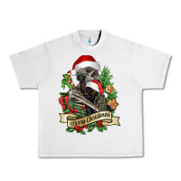 Lunar Rock Merry Christmas skeleton with black cat Urban Heavy Tee - NancyCooperArtShop