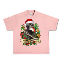 Salmon Merry Christmas skeleton with black cat Urban Heavy Tee - NancyCooperArtShop