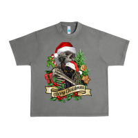 Tornado Merry Christmas skeleton with black cat Urban Heavy Tee - NancyCooperArtShop
