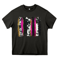 Asphalt cow , yellow and pink glitter brushstrokes Heavy Core Tee - AdoDesignShop