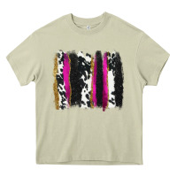 Mossy cow , yellow and pink glitter brushstrokes Heavy Core Tee - AdoDesignShop