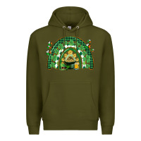 Army Green St. Patrick's rainbow Premium Hoodie - CowGirlArtShop
