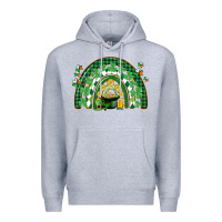 Heather Grey St. Patrick's rainbow Premium Hoodie - CowGirlArtShop