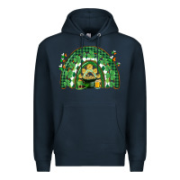 Navy St. Patrick's rainbow Premium Hoodie - CowGirlArtShop