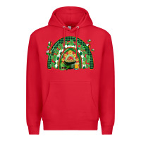 Red St. Patrick's rainbow Premium Hoodie - CowGirlArtShop