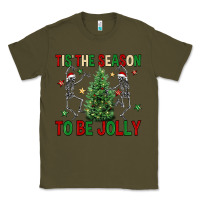 Army Green Tis' the season to be Jolly Classic Tee - NancyCooperArtShop