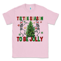Bubblegum Pink Tis' the season to be Jolly Classic Tee - NancyCooperArtShop