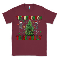 Burgundy Tis' the season to be Jolly Classic Tee - NancyCooperArtShop