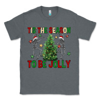 Charcoal Heather Tis' the season to be Jolly Classic Tee - NancyCooperArtShop
