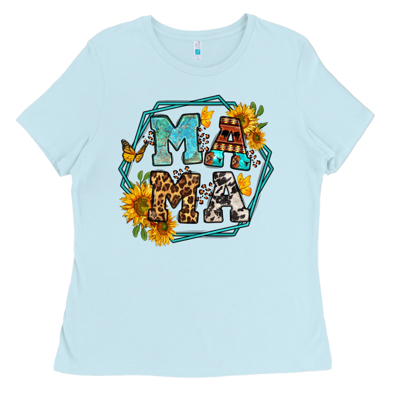 Sunflowers Hexagon Frame Mama Ladies Tee by Jasminsmagicworld | Teevron